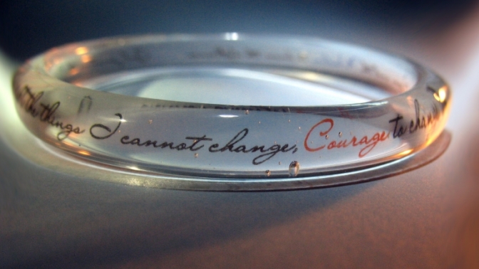 Clear Resin Serenity Bangle 